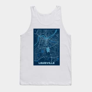 Louisville - Kentucky Peace City Map Tank Top